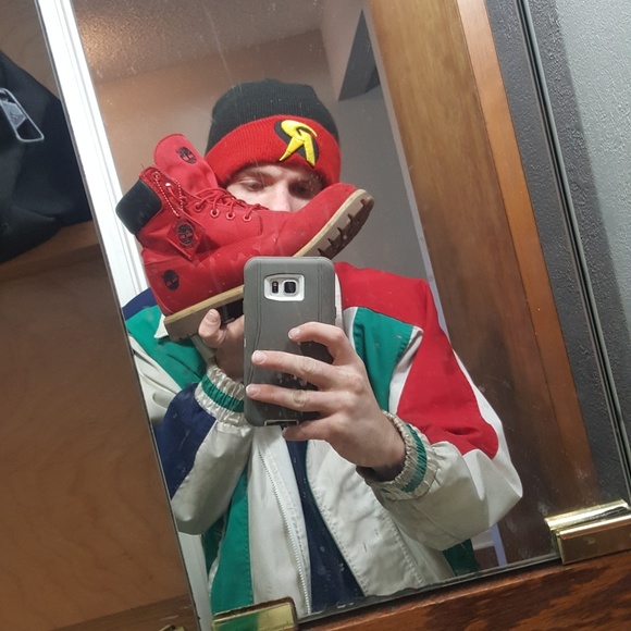 Red Timberlands (Camo Print) - Picture 2 of 4